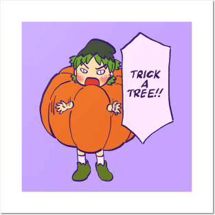 I draw that pumpkin yotsuba trick or treat / yotsubato Posters and Art